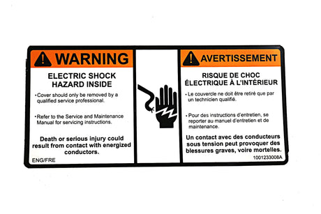 JLG ­-­ 1001233008 ­-­ DECAL - ELEC SHOCK HZRD(ENG/FRE)