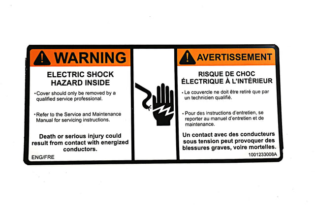 JLG ­-­ 1001233008 ­-­ DECAL - ELEC SHOCK HZRD(ENG/FRE)