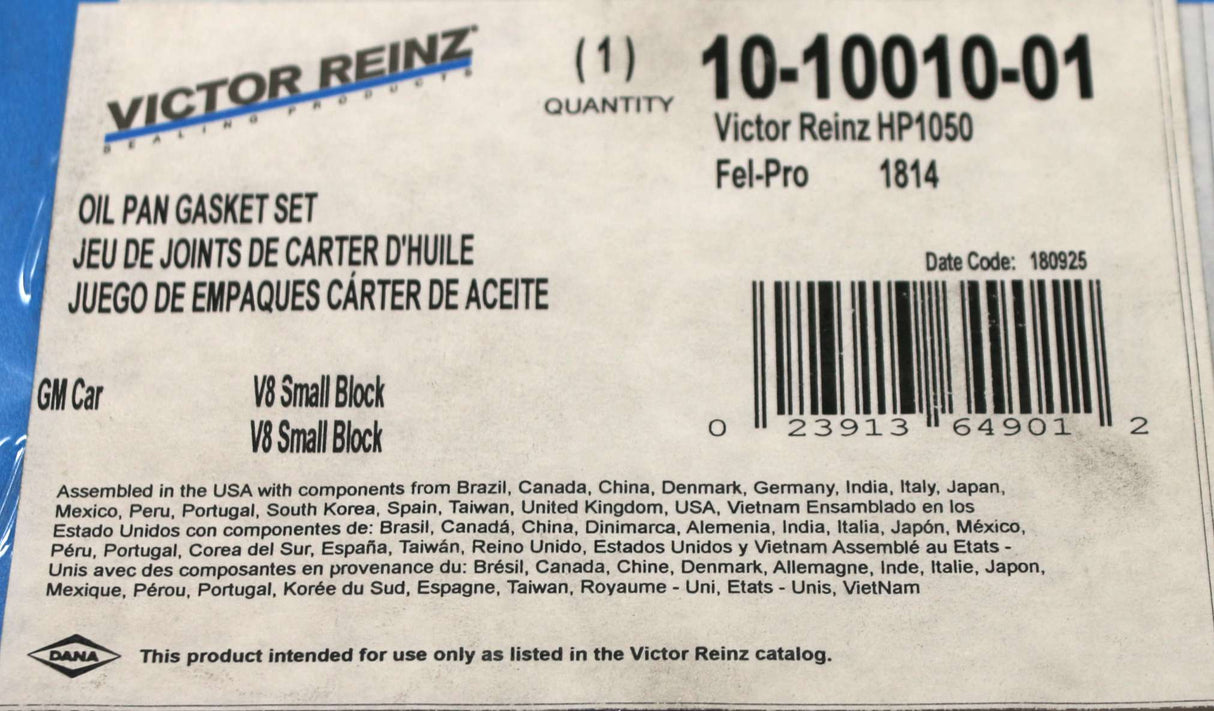 VICTOR REINZ ­-­ 10-10010-01 ­-­ OIL PAN GASKET