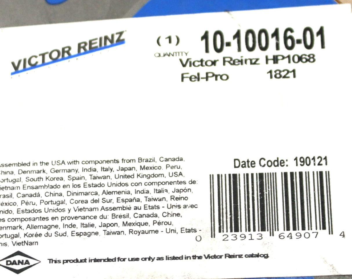 VICTOR REINZ ­-­ 10-10016-01 ­-­ OIL PAN GASKET