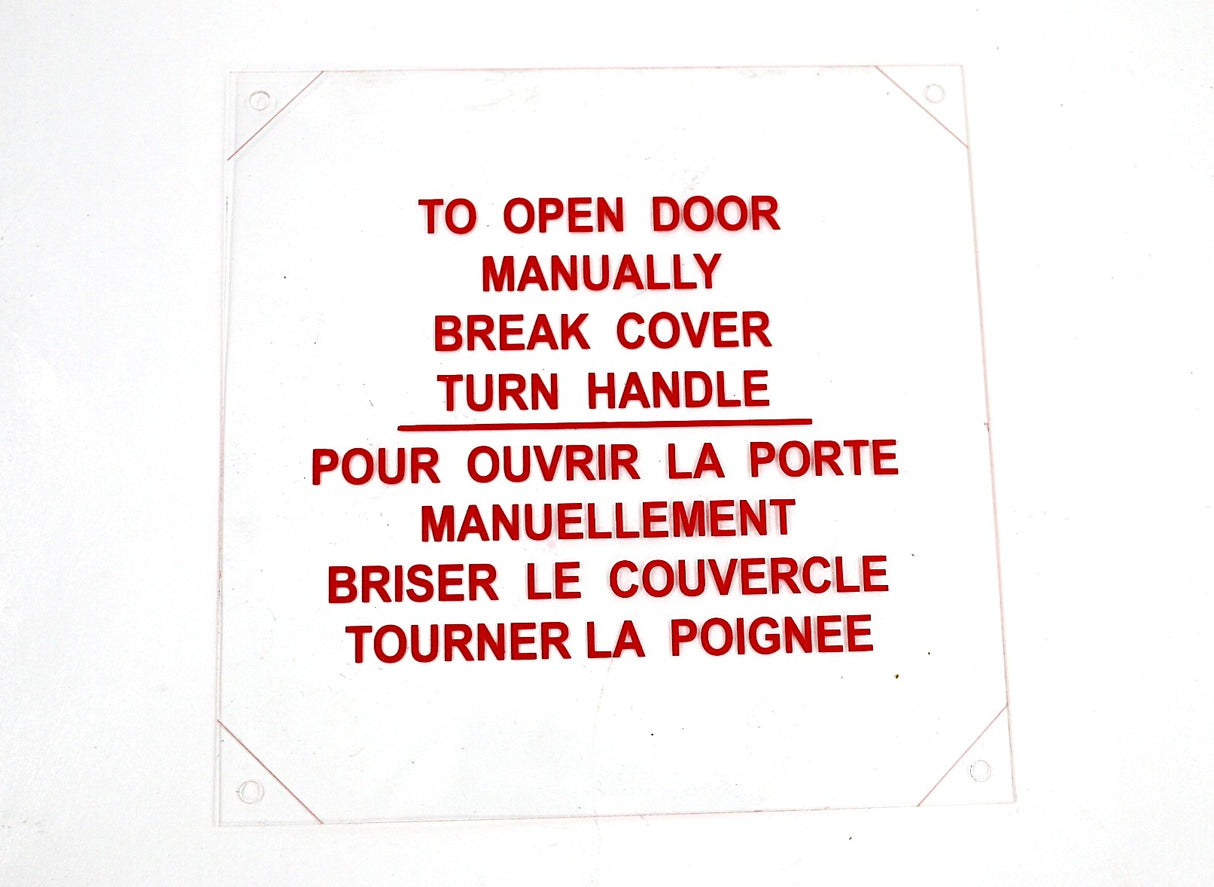 PREVOST ­-­ 19402125 ­-­ PANNEAU FRANGIBLE