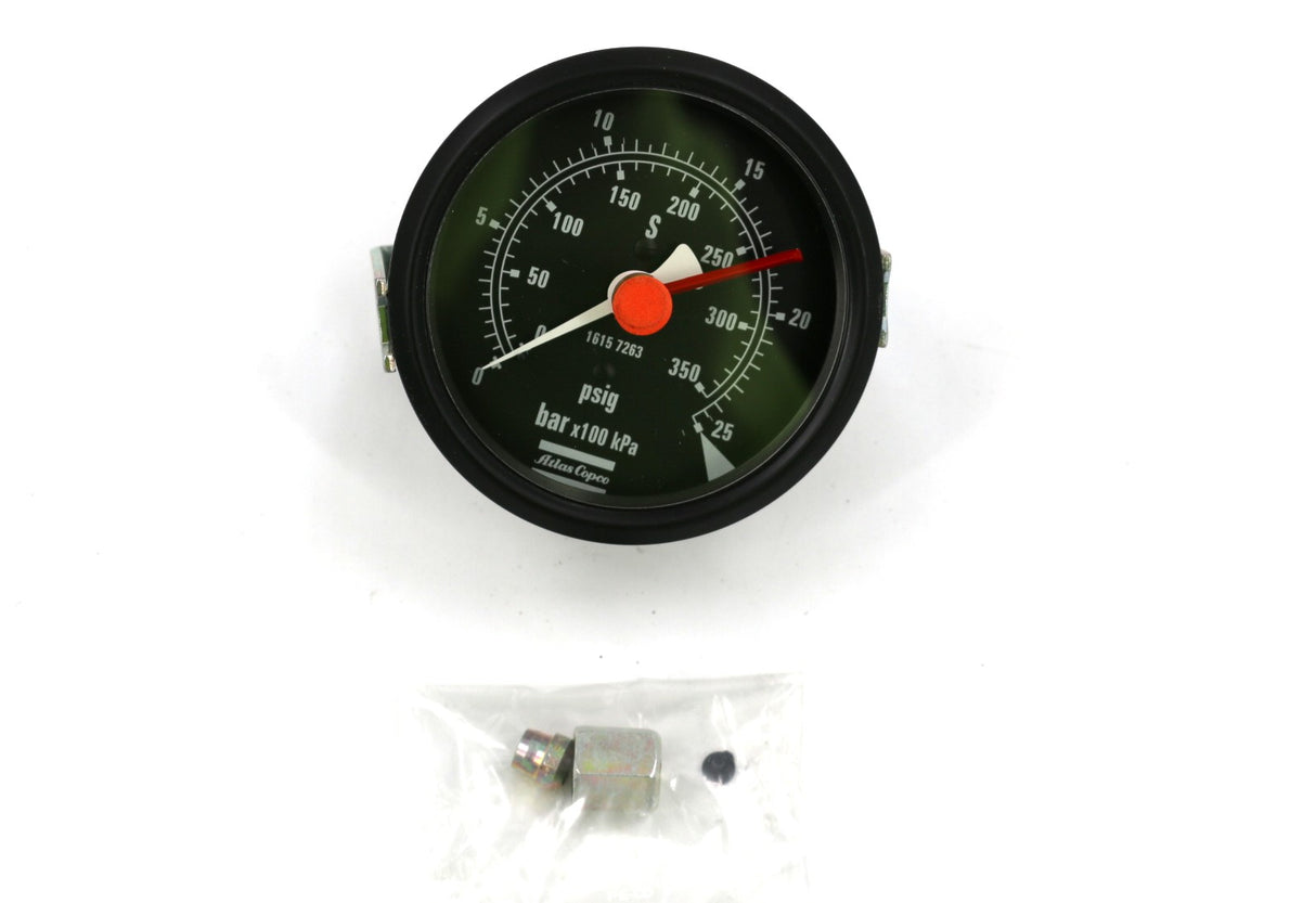 ATLAS COPCO ­-­ 1615726301 ­-­ PRESSURE GAUGE BAR 0-25
