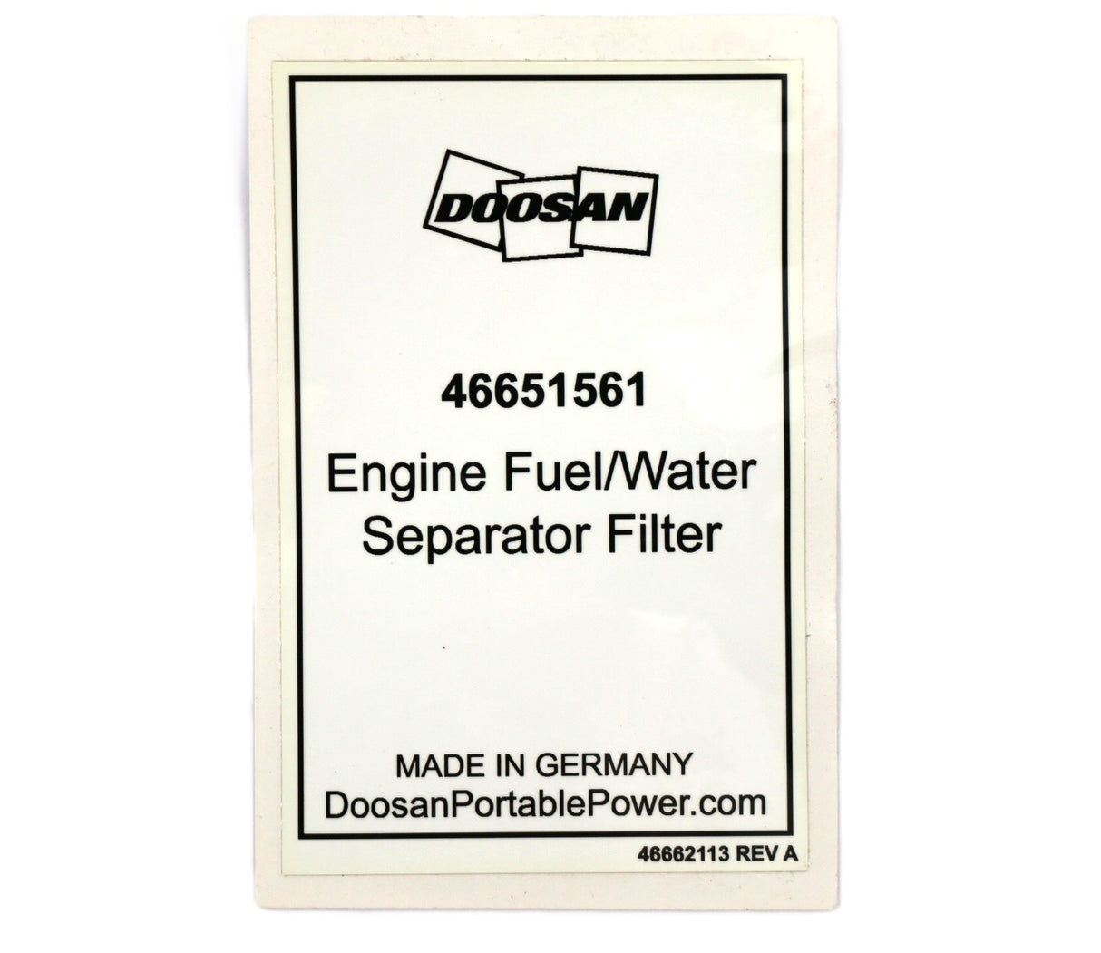 BOBCAT PORTABLE POWER ­-­ 46662113 ­-­ DCL - ENG FUEL / WATER SEPARATOR FILTER