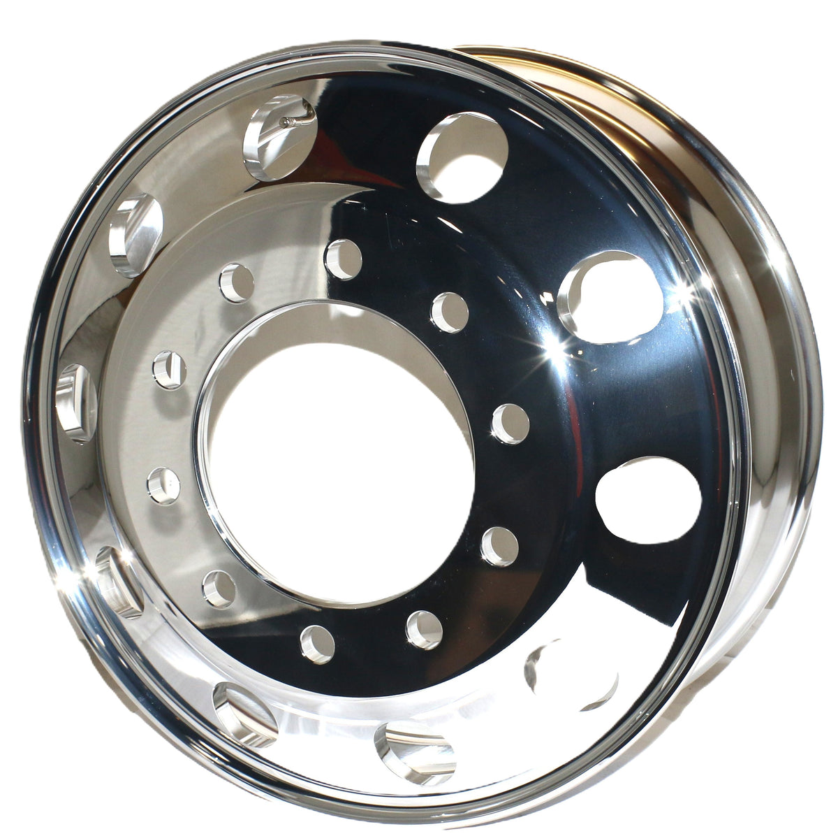 NORTHSTAR WHEELS - B-A225HLT-POL - 22.5X8.25 HUB PILOT 10 HOLE ALUM POLISHED
