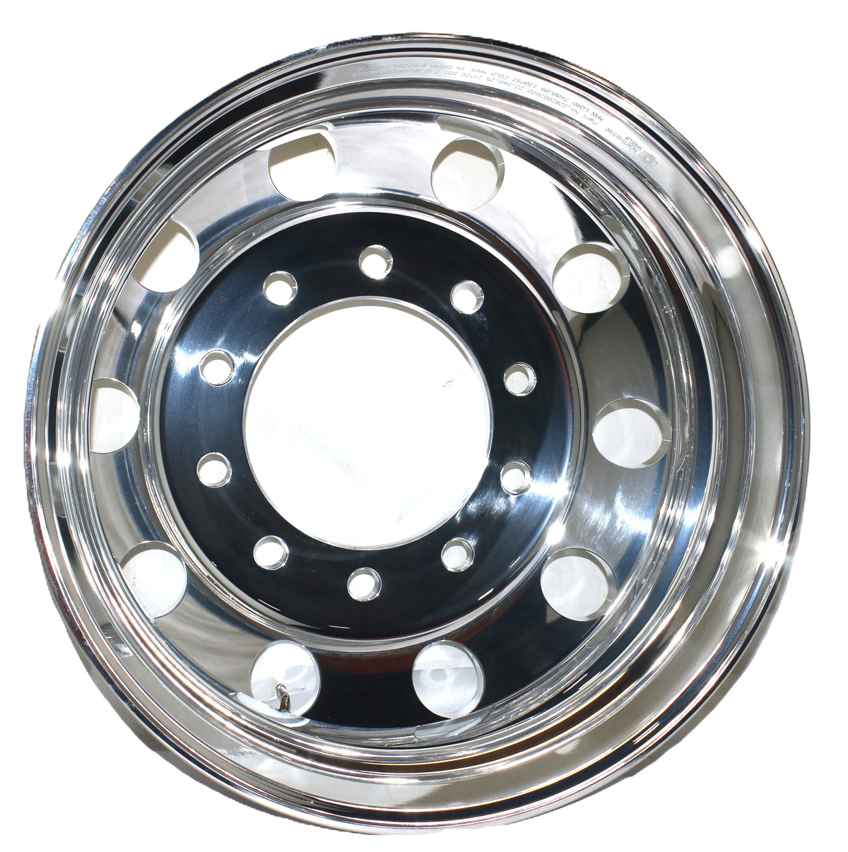 NORTHSTAR WHEELS - B-A225HLT-POL - 22.5X8.25 HUB PILOT 10 HOLE ALUM POLISHED