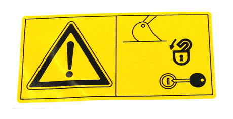 SANY ­-­ A820699001020 ­-­ KEY POWER-DOWN CAUTION PANEL