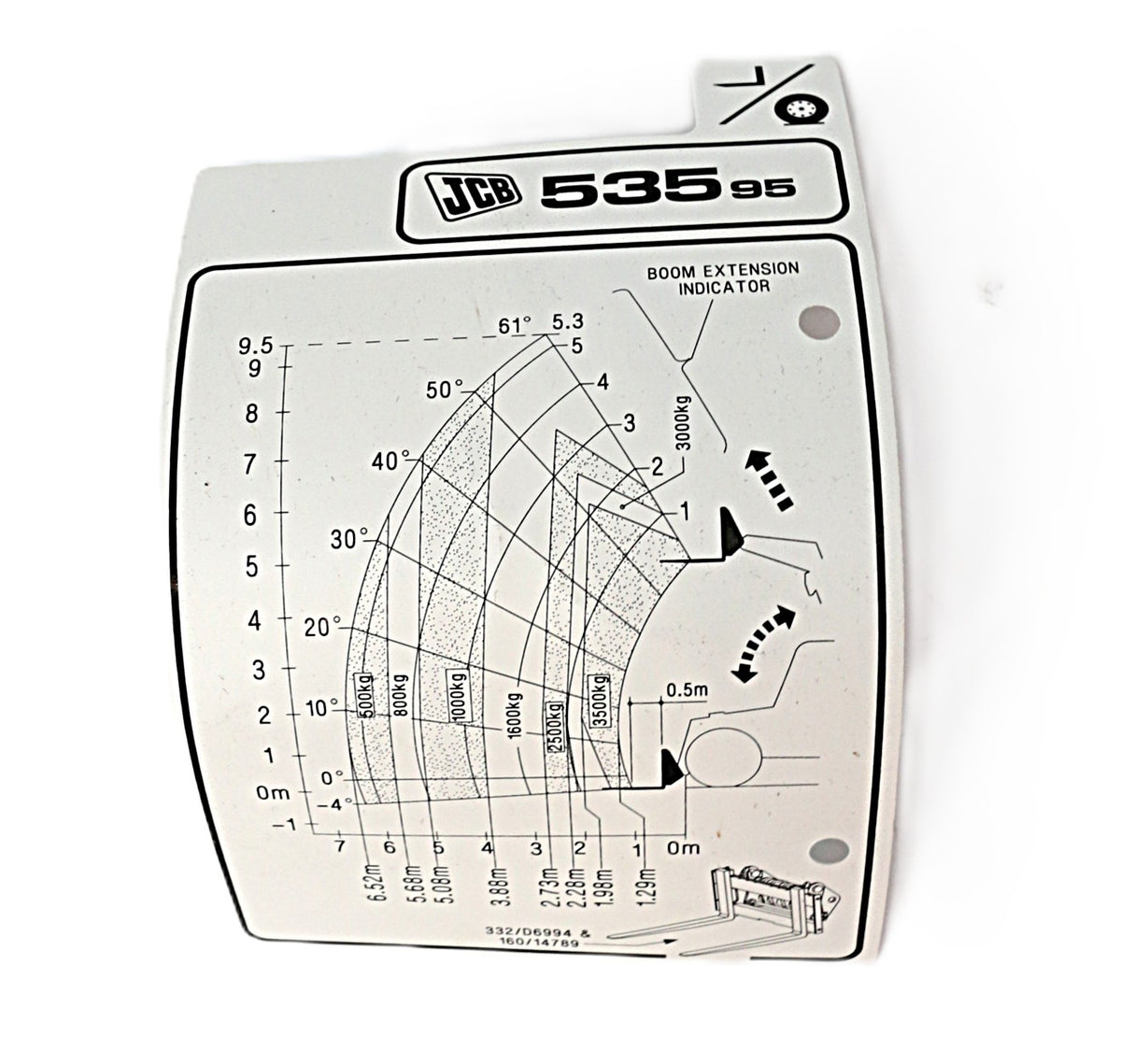 JCB ­-­ 332/D7011 ­-­ (P) F/CHART TYRES/MANITOU 535