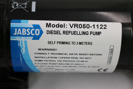 JABSCO (XYLEM) ­-­ VR050-2161 ­-­ PUMP DIESEL REFUELLING 24VDC