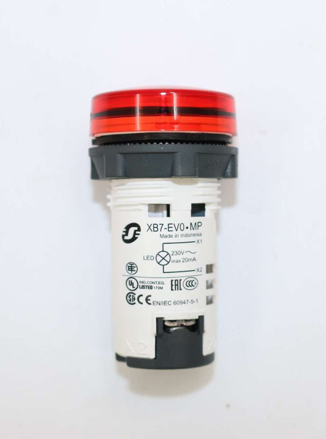 SCHNEIDER ELECTRIC ­-­ XB7EV04MP ­-­ LIGHT - INDICATOR ROUND RED 22mm LED 230V