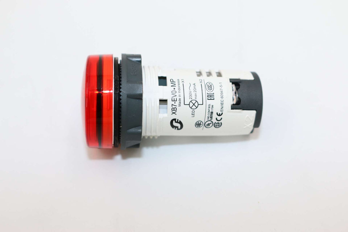 SCHNEIDER ELECTRIC ­-­ XB7EV04MP ­-­ LIGHT - INDICATOR ROUND RED 22mm LED 230V