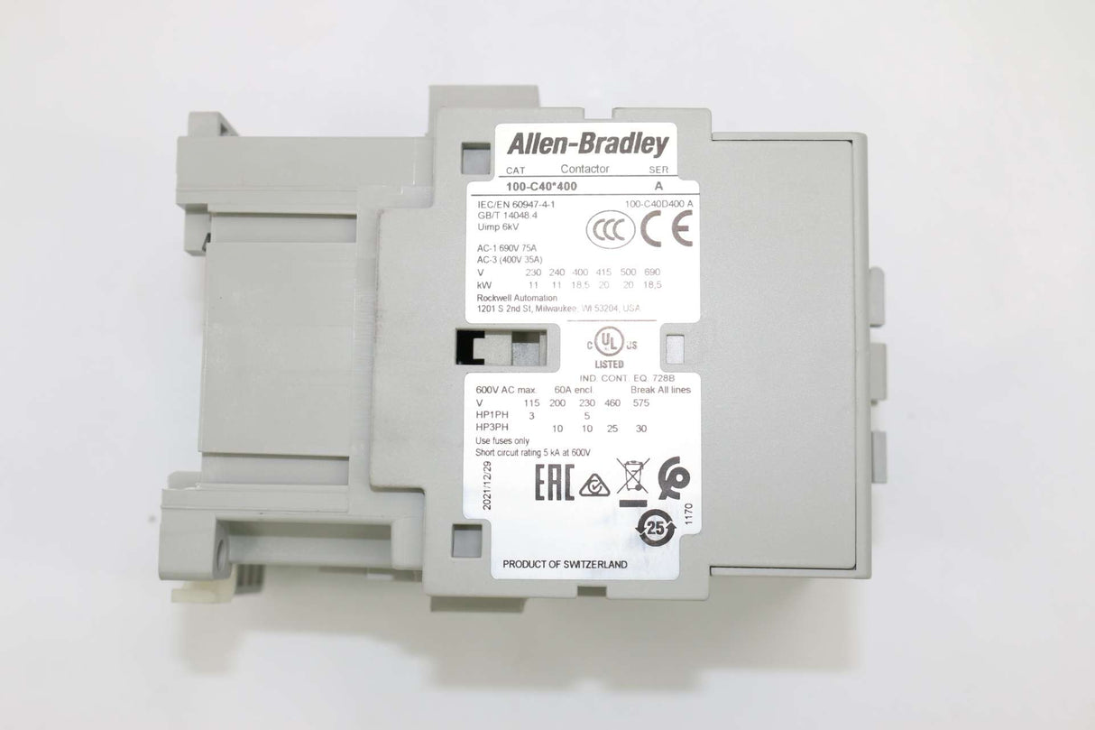 ALLEN-BRADLEY ­-­ 100-C40D400 ­-­ CONTACTOR 40A