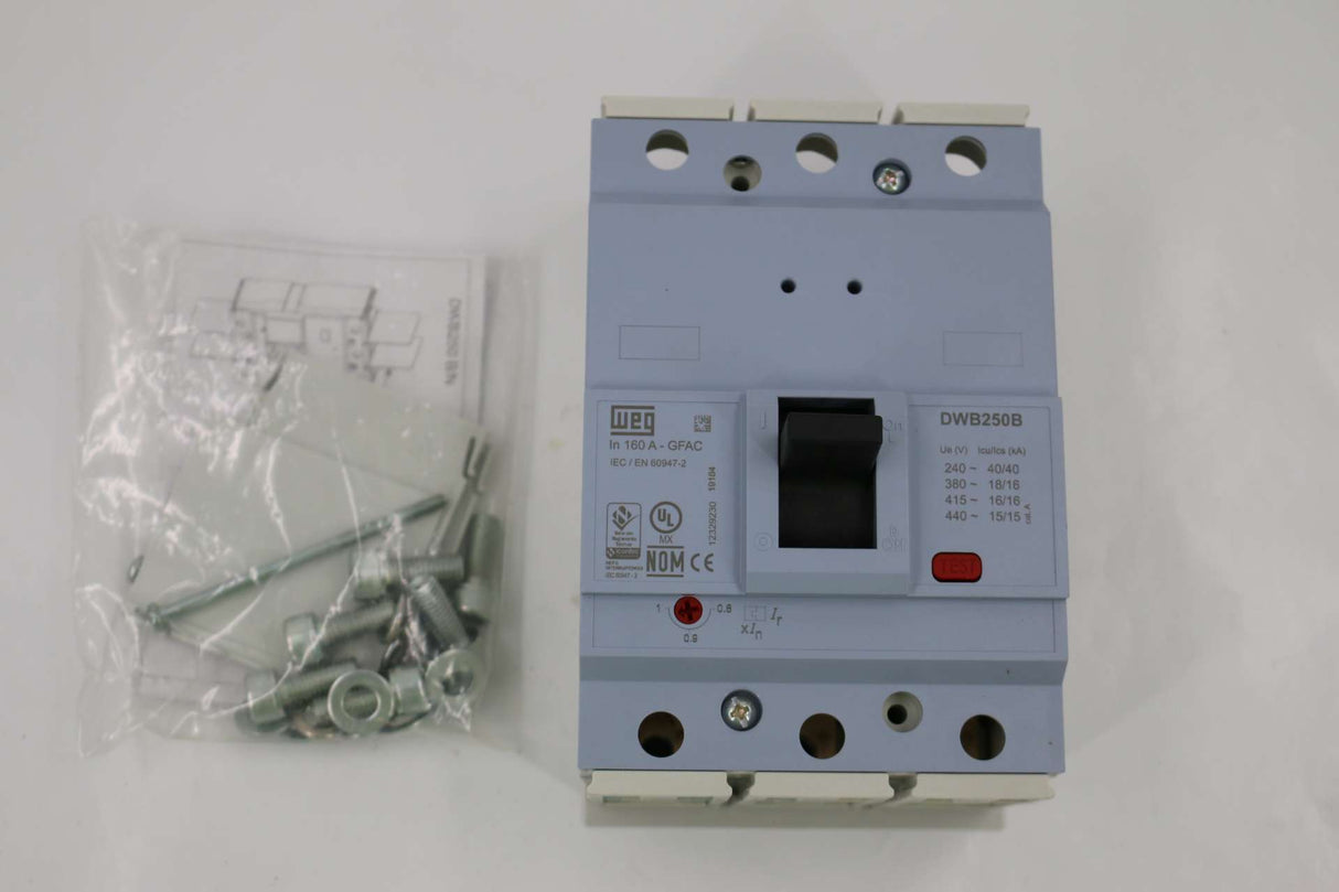 WEG ­-­ DWB250B160-3GFAC ­-­ TRIP BREAKER 160A 3 POLE