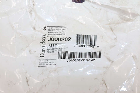DONALDSON ­-­ J000202 ­-­ EXHUAST CLAMP 4"