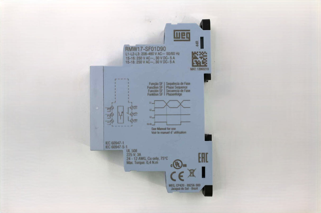 WEG ­-­ 13960219 ­-­ MONITORING RELAY L1-L2-L3 208-480 V 50/60Hz
