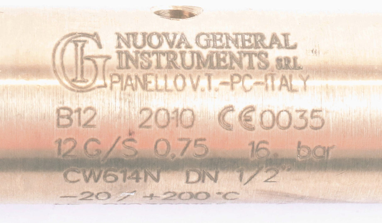 NUOVA GENERAL INSTRUMENTS ­-­ B12 ­-­ SAFETY VALVE