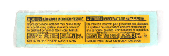 HINO ­-­ 8872337060 ­-­ LABEL - COOLER SERVICE CAUTION