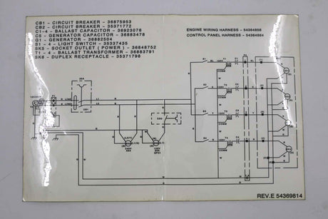 BOBCAT PORTABLE POWER ­-­ 54369814 ­-­ DECAL - WIRING