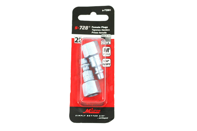 MILTON INDUSTRIES ­-­ S728 ­-­ 1|4 FEMALE PLUG M-STYLE