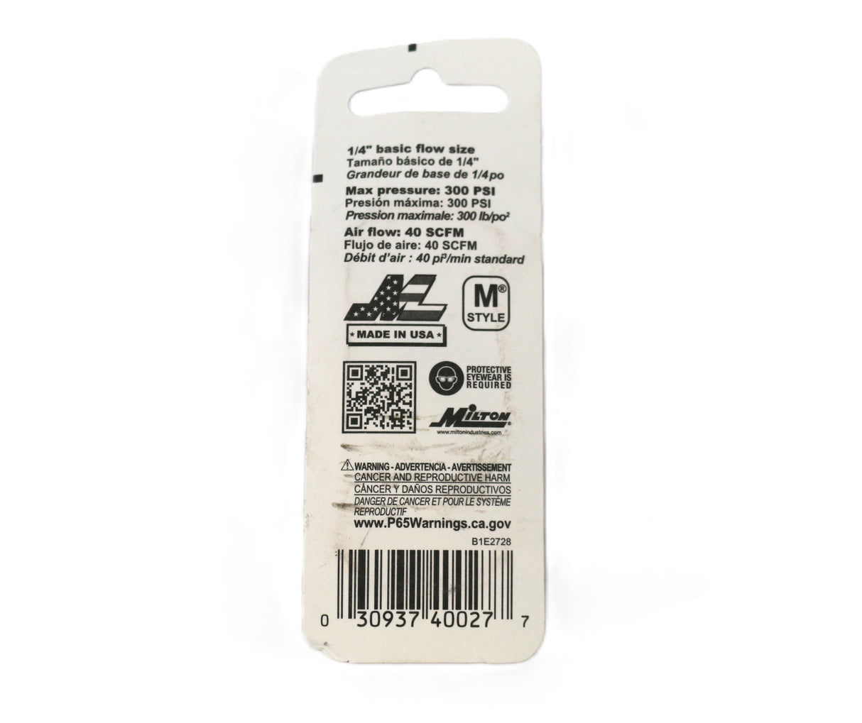 MILTON INDUSTRIES ­-­ S728 ­-­ 1|4 FEMALE PLUG M-STYLE