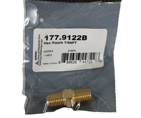 AUTOMANN ­-­ 177.9122B ­-­ 1/4 HEX NIPPLE BP122-4