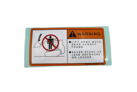 TAKEUCHI ­-­ 0880031005 ­-­ DECAL (ENGLISH) "WARNING"