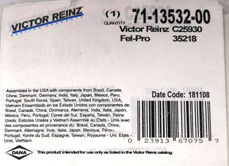 VICTOR REINZ ­-­ C25930 ­-­ SEAL - WATER OUTLET MAHLE C25930