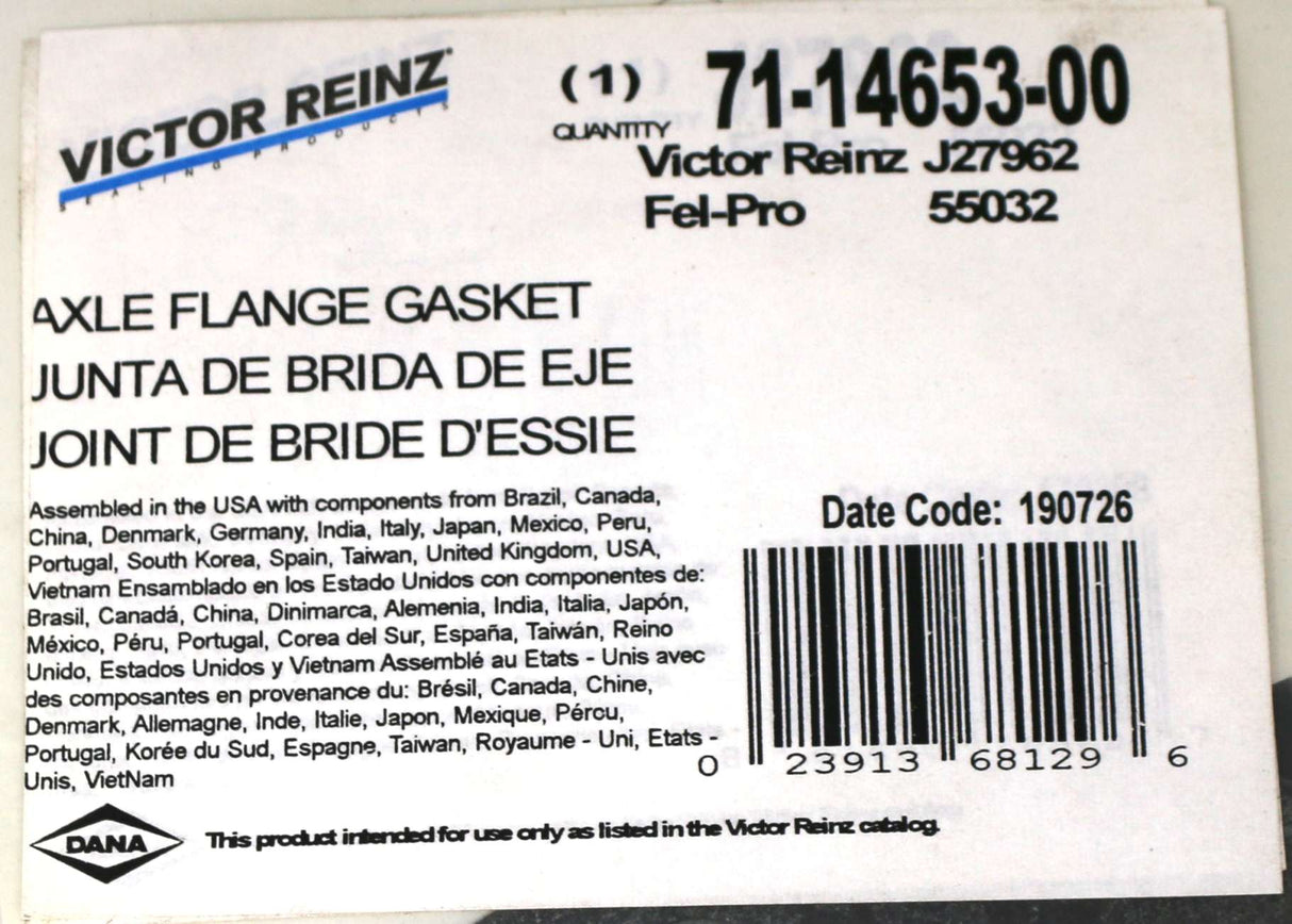 VICTOR REINZ ­-­ J27962 ­-­ GASKET - AXLE FLANGE MAHLE J27962