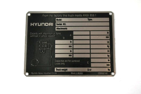 HYUNDAI ­-­ 2D0900140 ­-­ DECAL-NAME PLATE
