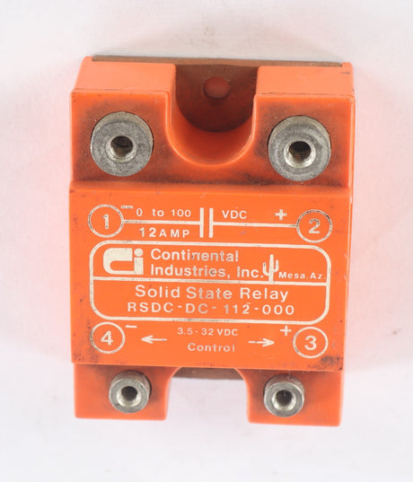 CONTINENTAL INDUSTRIES (WATLOW) ­-­ RSDC-DC-112-000 ­-­ RELAY SOLID STATE D/C 12A