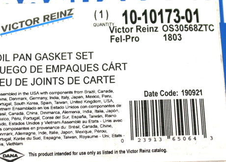 VICTOR REINZ ­-­ OS30568ZTC ­-­ GASKET - OIL PAN MAHLE OS30568ZTC