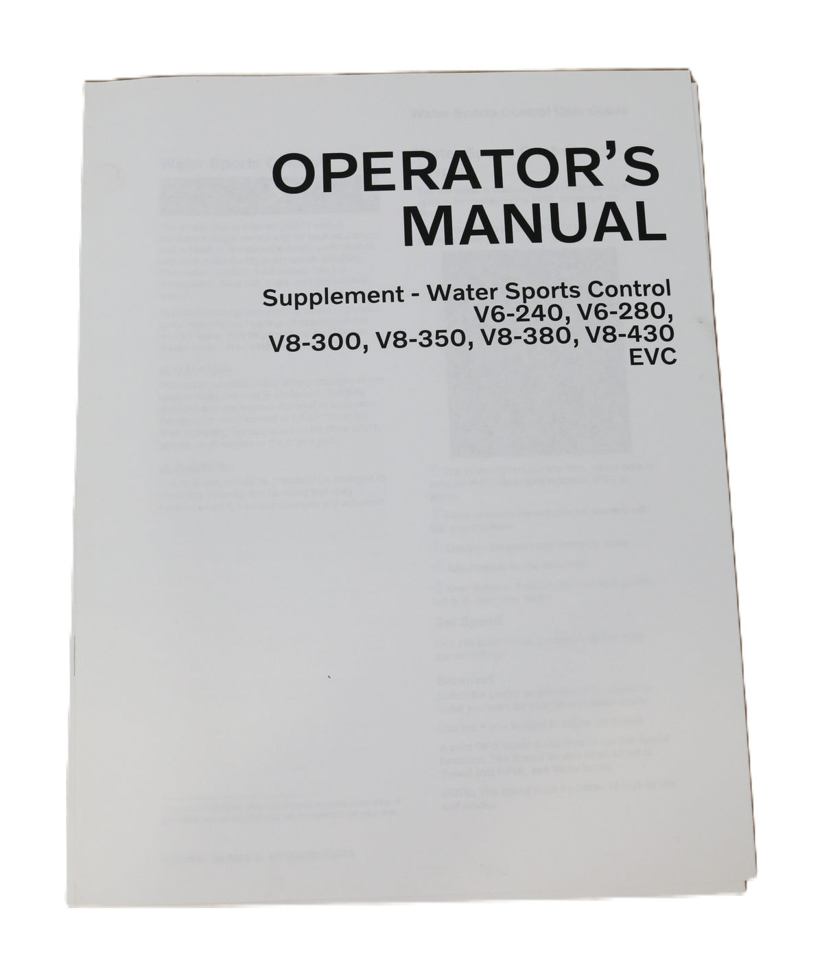 VOLVO PENTA ­-­ 47710836 ­-­ OPERATOR'S MANUAL