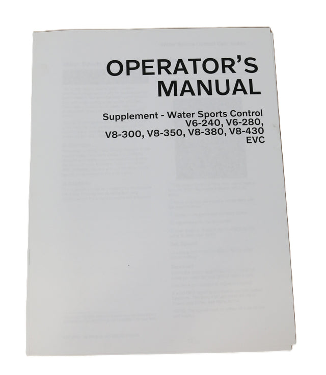 VOLVO PENTA ­-­ 47710836 ­-­ OPERATOR'S MANUAL
