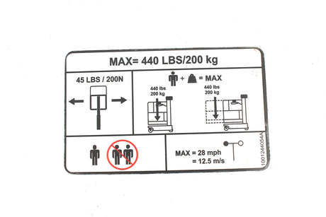 JLG ­-­ 1001244054 ­-­ DECAL - CAPACITY