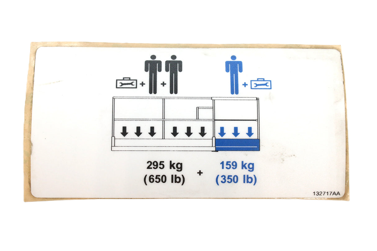 JLG ­-­ 70043167 ­-­ DECAL - PLATFORM CAPACITY