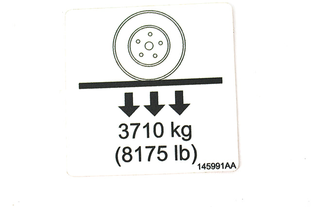 JLG ­-­ 70046027 ­-­ DECAL - WHEEL LOAD 3710 KG|8175