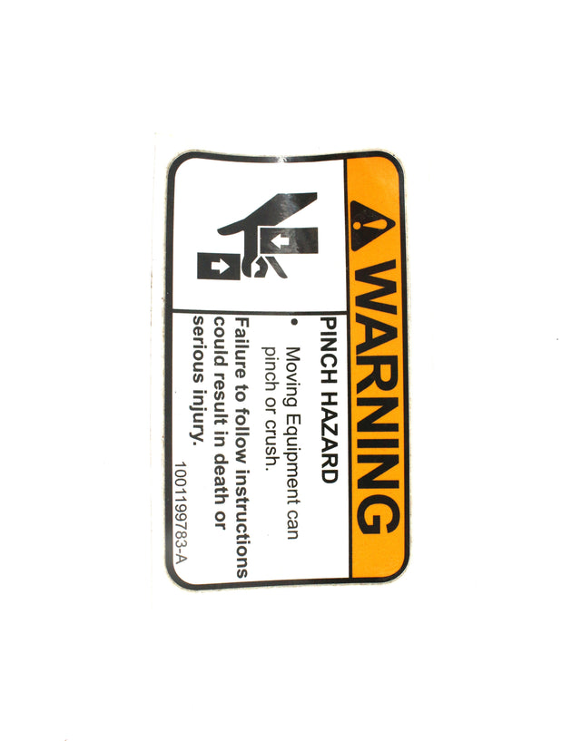 JLG ­-­ 1001199783 ­-­ DECAL - WARNING PINCH POINT