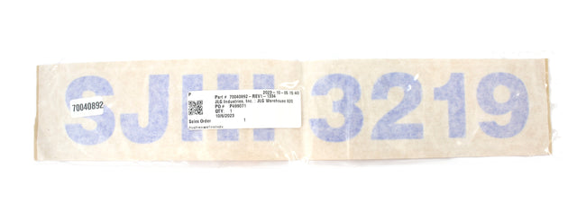 JLG ­-­ 70040892 ­-­ SJIII 3219 MODEL LABEL