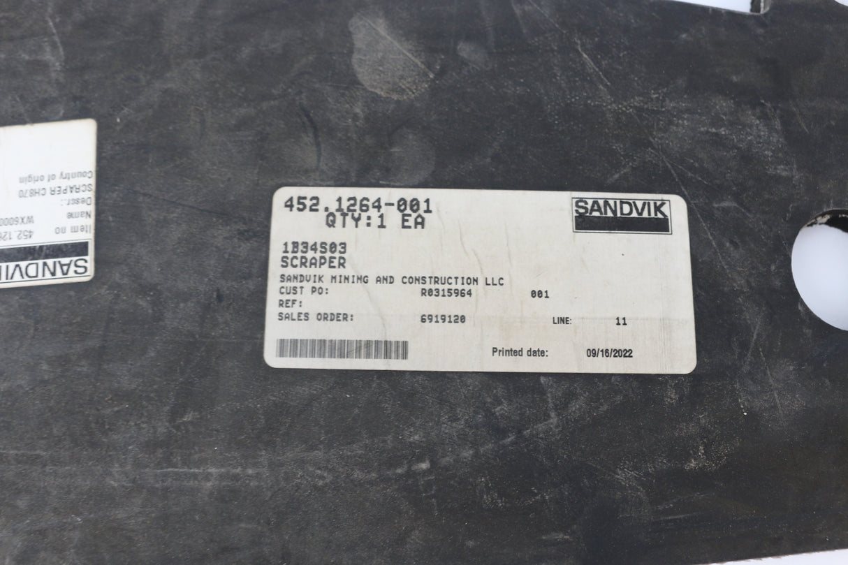 SANDVIK ­-­ 452.1264-001 ­-­ SCRAPER