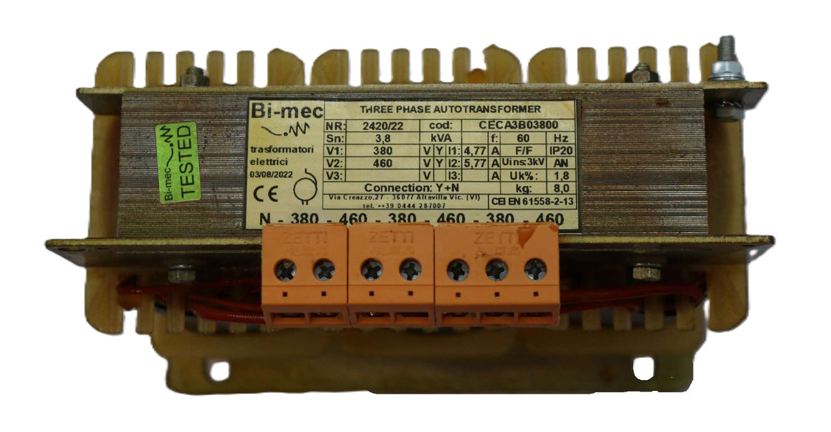 ATLAS COPCO ­-­ 2202890903 ­-­ TRANSFORMER(AUTO)3.8KVA380-460