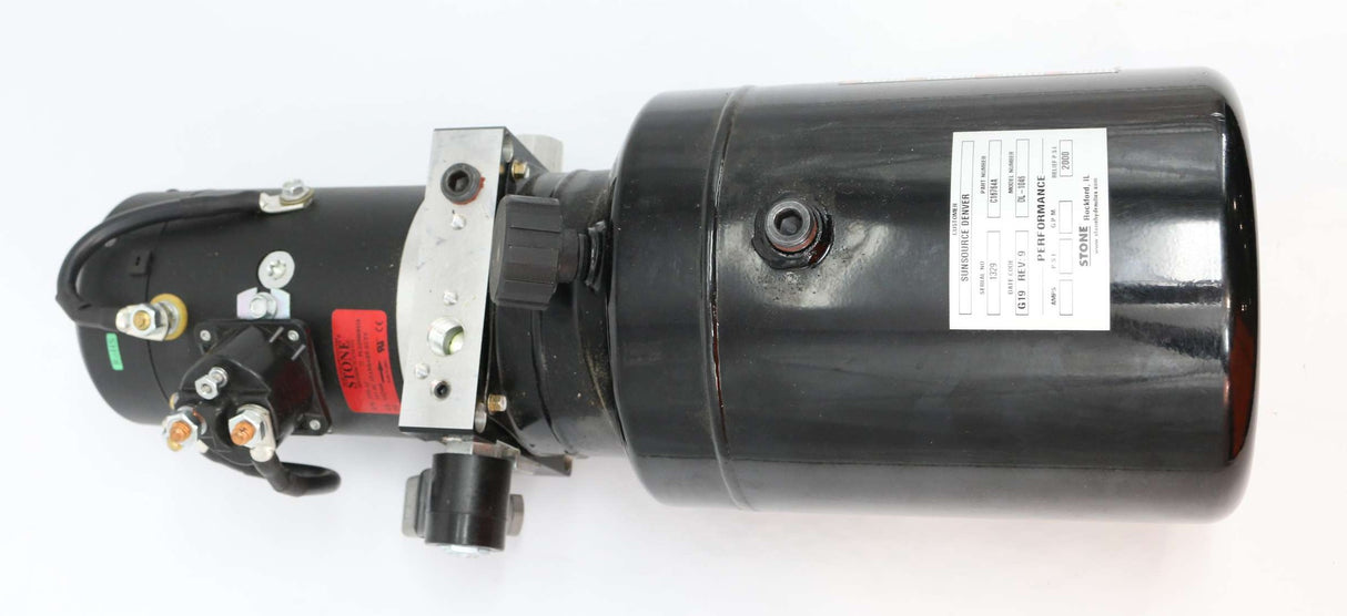 STONE HYDRAULIC ­-­ DL-1046 ­-­ PUMP - 24V - WITH 1.5 GALLON RESERVOIR
