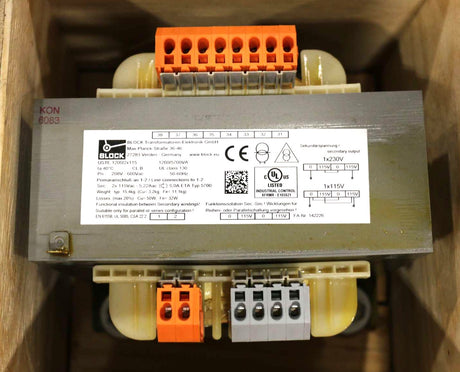 BLOCK Transformatoren-Elektronik ­-­ USTE1200/2X115 ­-­ TRANSFORMER - 1200/5700VA 50/60HZ 208-600VAC