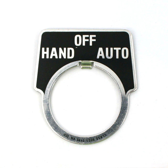 QUINCY COMPRESSOR ­-­ 1280724875 ­-­ PLATE LEGEND HAND-OFF-AUTO