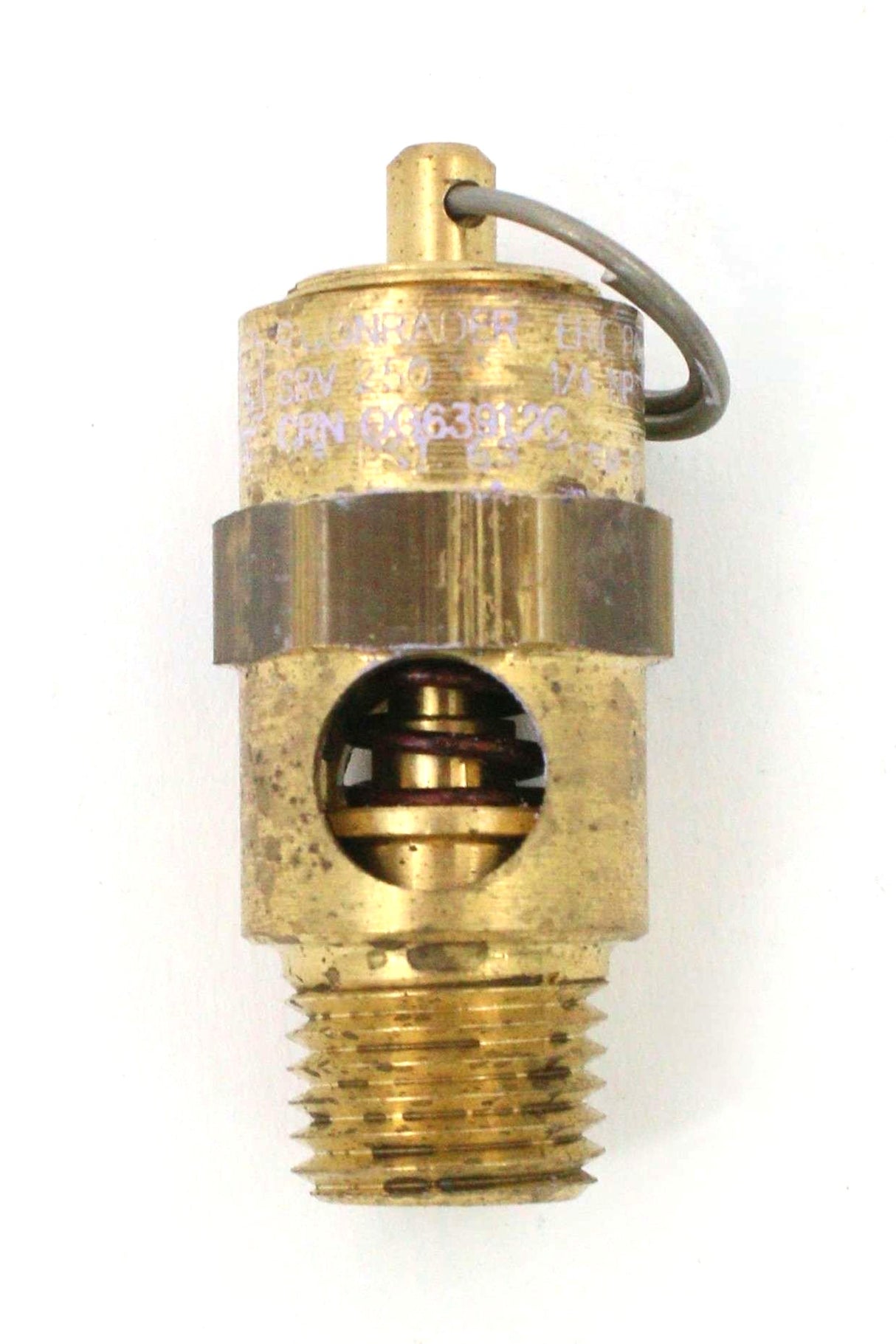 QUINCY COMPRESSOR ­-­ 1280700556 ­-­ SAFETY VALVE 1|4in 65 PSI WITH VITON RING