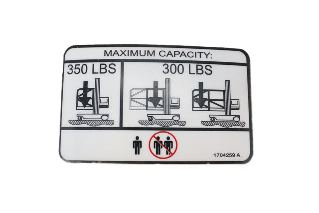 JLG ­-­ 1704259 ­-­ DECAL - CAP(15AMI)(300|350#)