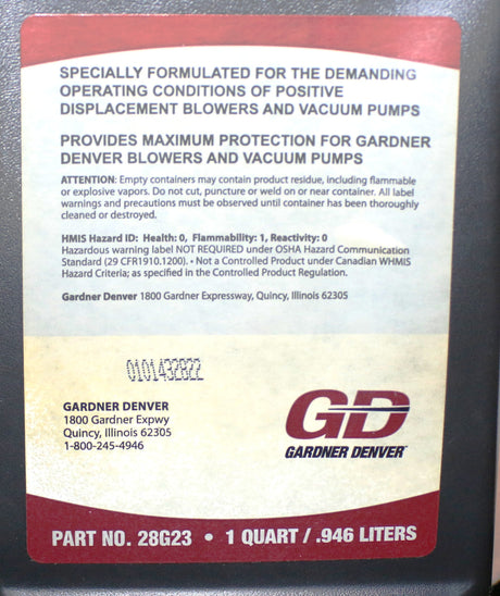 GARDNER DENVER ­-­ 28G23 ­-­ GARDNER DENVER AEON PD OIL - 1Q