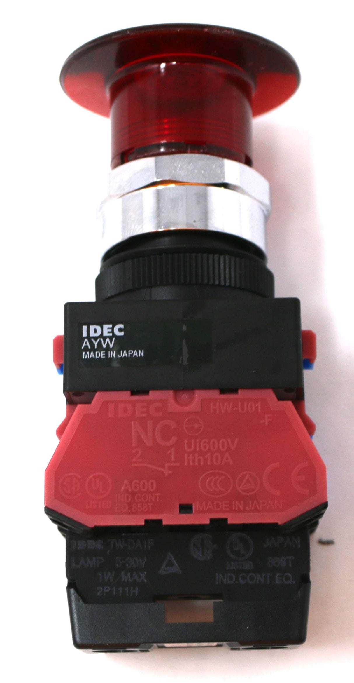 IDEC ­-­ AYLW49911D-R-12V ­-­ EMERGENCY SWITCH - 12V ILLUMINATED
