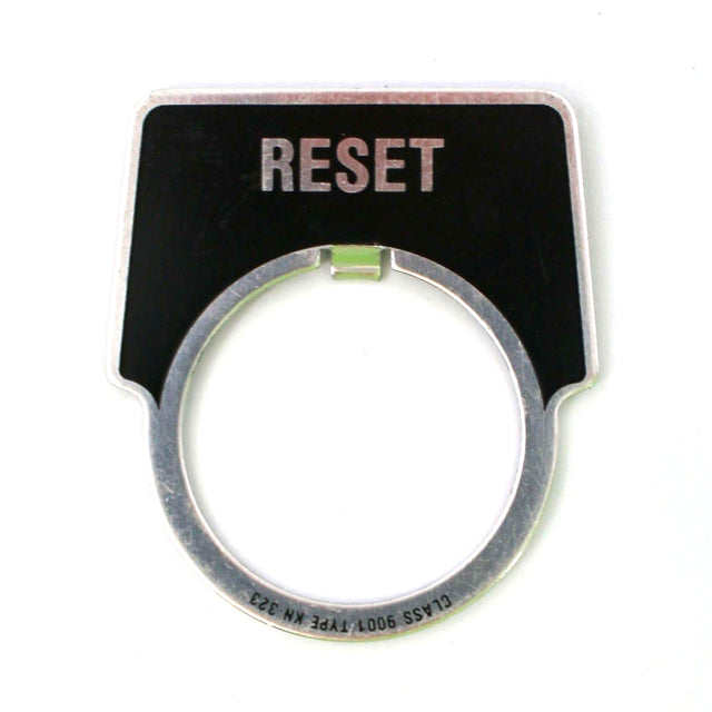 SQUARE D ­-­ 9001KN323 ­-­ PLATE LEGEND ALUM - RESET