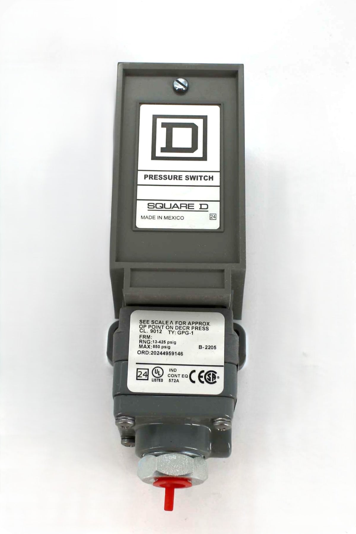 QUINCY COMPRESSOR ­-­ 2023710172 ­-­ SWITCH - PRESSURE 220PSIG
