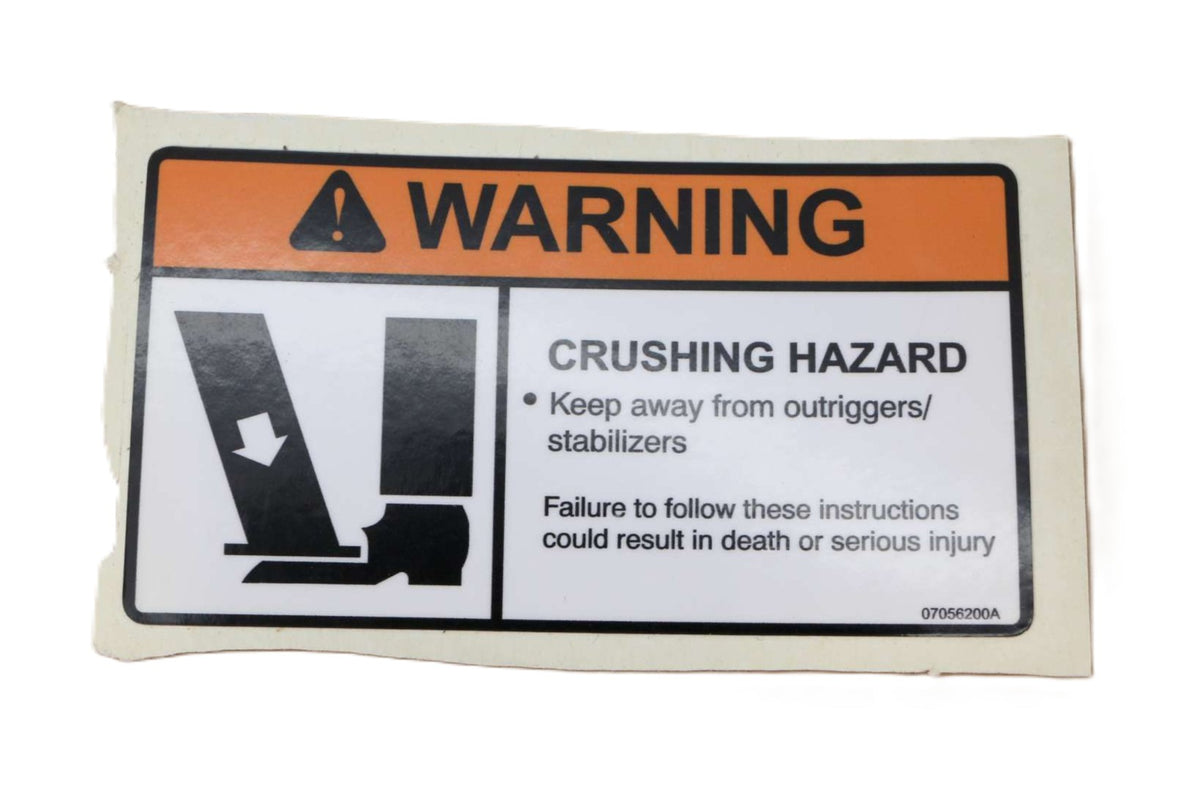 JLG - 07056200 - CRUSHING HAZARD DECAL