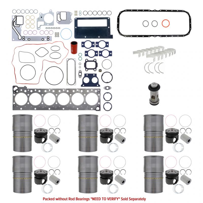 PAI INDUSTRIES ­-­ ISX113-017 ­-­ INFRAME ENGINE KIT W/150MM APR LINERS -- KIT PACKED WITHOUT ROD BEARINGS **NEED TO VERIFY ** SOLD SEPARATELY REPLACES CUMMINS 4376175